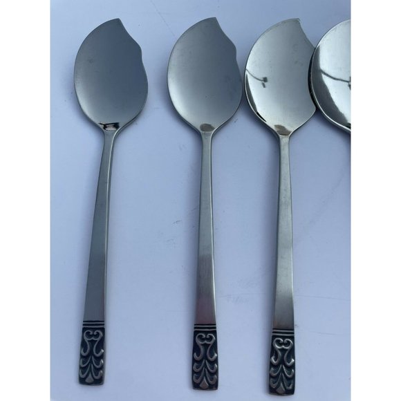Carlyle Cameo Stainless Set Of 7 Jelly Spoons Made In Hong Kong - Picture 3 of 3